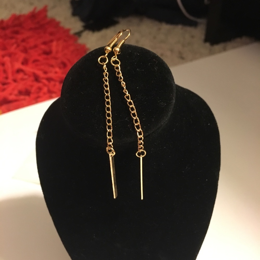 TRADEWholesale - Bar drop earrings - gold & silver - Picture 6 of 8